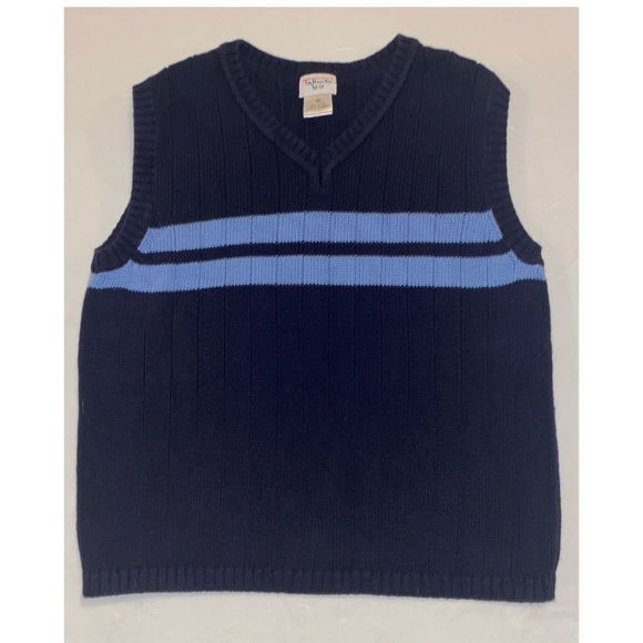 Talbot’s Kids Navy Blue Sweater Vest w/ Stripes - Picture 1 of 1